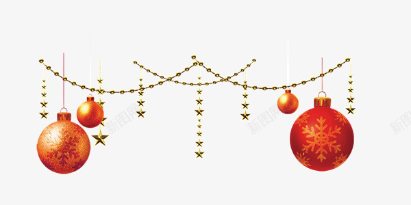 新年红色圣诞节彩球png免抠素材_新图网 https://ixintu.com 圣诞节 彩球 新年 红色