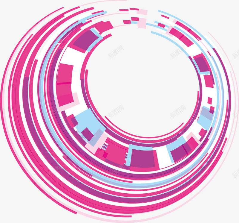 创意粉红色旋转海报png免抠素材_新图网 https://ixintu.com 创意圆圈 海报设计 矢量设计 粉色圆圈 红色旋转设计 设计PNG