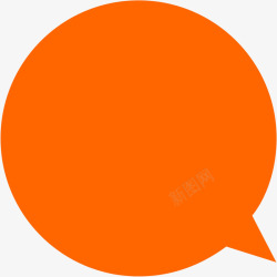 橙色对话框样式主页装修素材