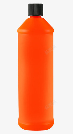 瓶装液体橙色塑料瓶装清洁剂清洁用品实物高清图片