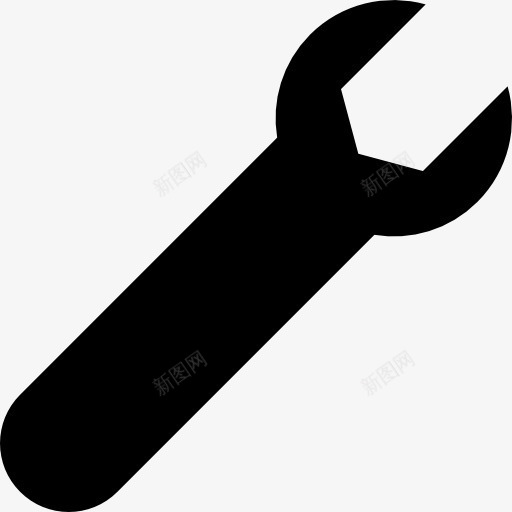 扳手工具黑色形状的轮廓旋转到右图标png_新图网 https://ixintu.com 套筒扳手 工具 工具和用具 形状 扳手 轮廓 轮廓工具 黑色