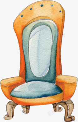 卡通手绘皇冠椅素材
