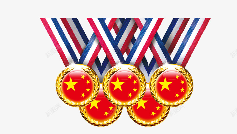 中国特色奖牌png免抠素材_新图网 https://ixintu.com 中国特色 奖牌 奥运会 纪念牌 里约