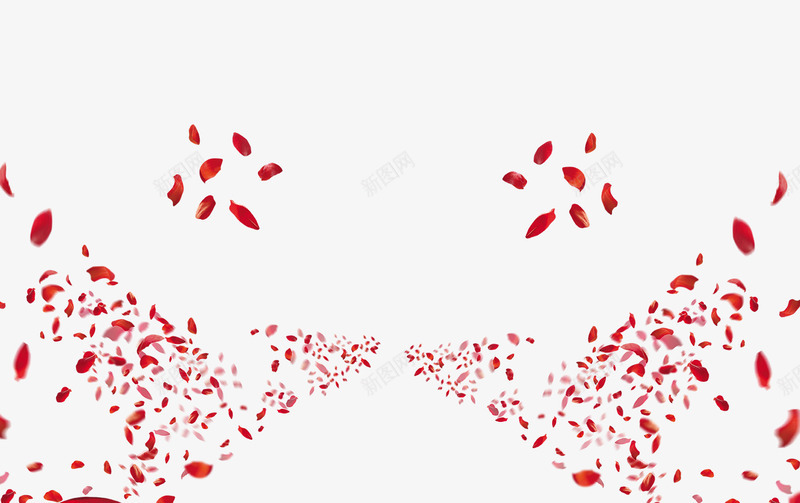 飞旋的红色玫瑰花瓣png免抠素材_新图网 https://ixintu.com 旋转花瓣 玫瑰花瓣 红色玫瑰花瓣 红色花瓣 飞旋
