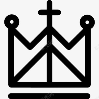皇家宗教冠跨线图标图标