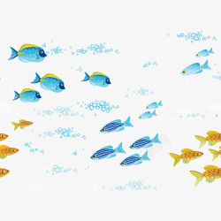 矢量条纹鱼类世界海洋日条纹鱼背景矢量图高清图片