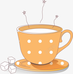 橙色咖啡杯橙色茶杯高清图片