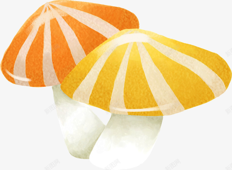 手绘可爱蘑菇条纹png免抠素材_新图网 https://ixintu.com 可爱 条纹 蘑菇 设计