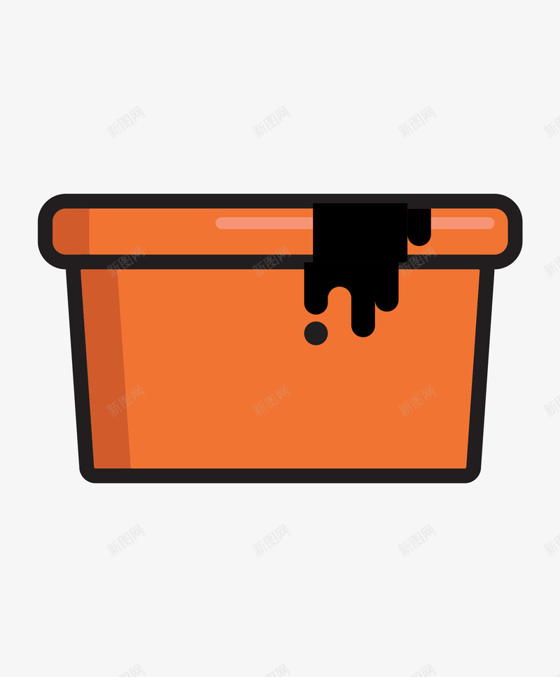 手绘卡通橙色收纳盒箱子png免抠素材_新图网 https://ixintu.com 塑料家具 大容量 居家必备 收纳箱 柜子 橙色