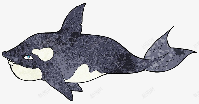 蓝色鲸鱼涂鸦png免抠素材_新图网 https://ixintu.com 动物 卡通鲸鱼 手绘鲸 海洋 海洋生物 涂鸦 蓝色手绘 鲸鱼