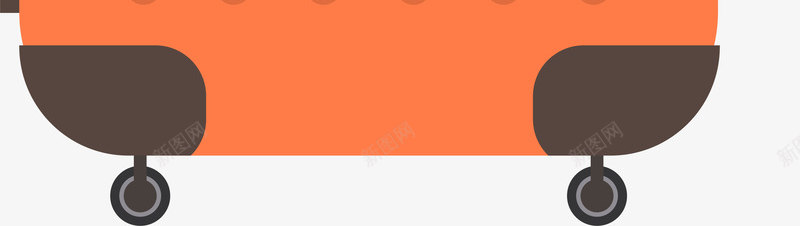 卡通橙色滑轮箱行李箱png免抠素材_新图网 https://ixintu.com 卡通 外出旅行 橙色 滑轮箱 矢量图案 行李箱 装饰