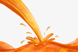 手绘橙汁矢量图素材