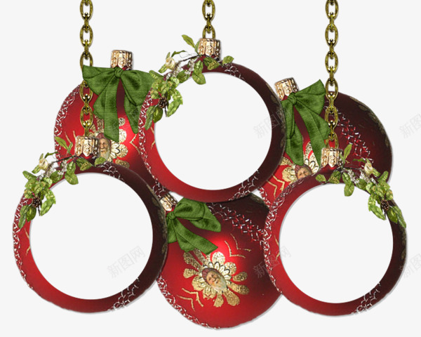 创意圣诞球装饰框png免抠素材_新图网 https://ixintu.com 创意彩球 创意彩蛋 圣诞球 圣诞节