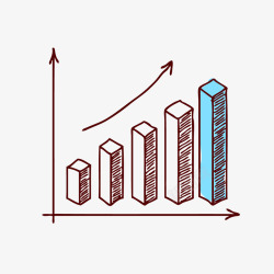 ppt材料手绘素描PPT数据统计图表图标高清图片