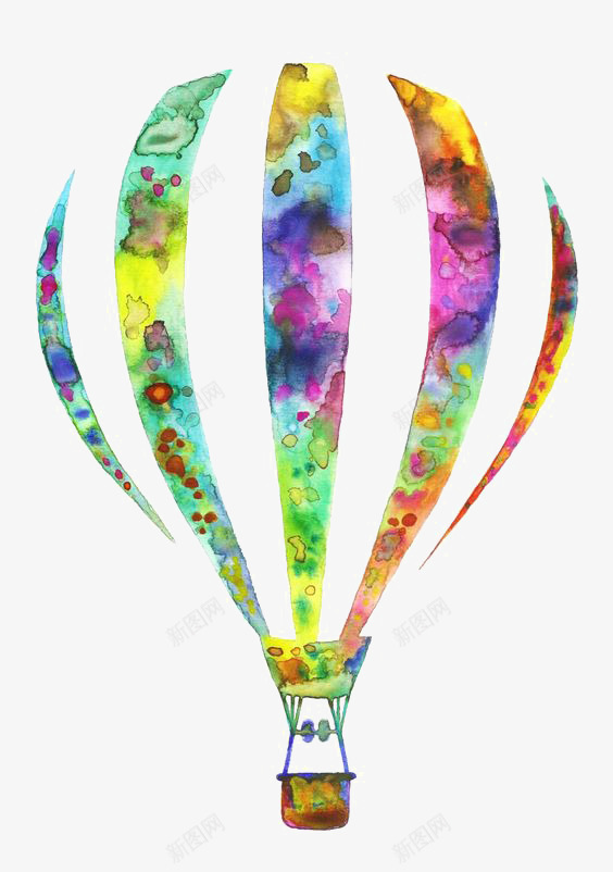 水彩热气球png免抠素材_新图网 https://ixintu.com 水墨热气球 热气球印花 热气球插画 热气球花纹