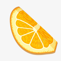 创意橙色一小块橙子矢量图素材