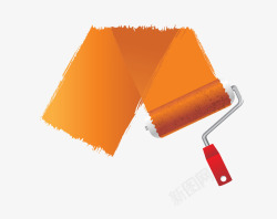 橙色涂料矢量图素材