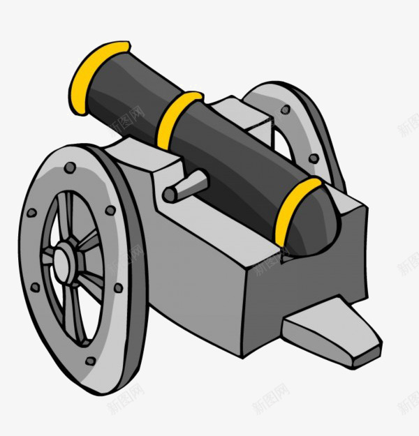 手绘大炮png免抠素材_新图网 https://ixintu.com 大炮 手绘 手绘画 矢量装饰 装饰