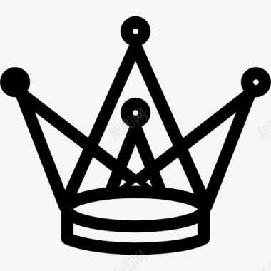 王冠的三角形和小球图标图标