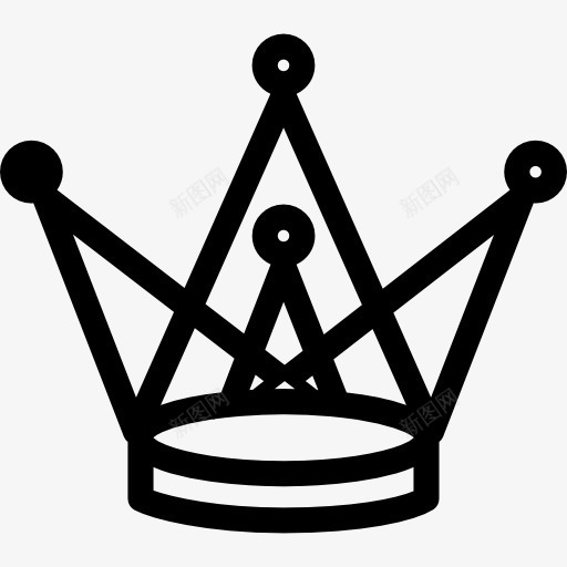 王冠的三角形和小球图标png_新图网 https://ixintu.com 三角形 冠 圆形 形状 皇冠 设计
