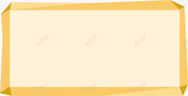 黄色空白纸张横幅装饰png免抠素材_新图网 https://ixintu.com 横幅 空白 纸张 装饰 黄色