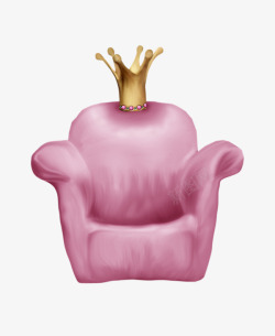 粉色皇冠沙发素材