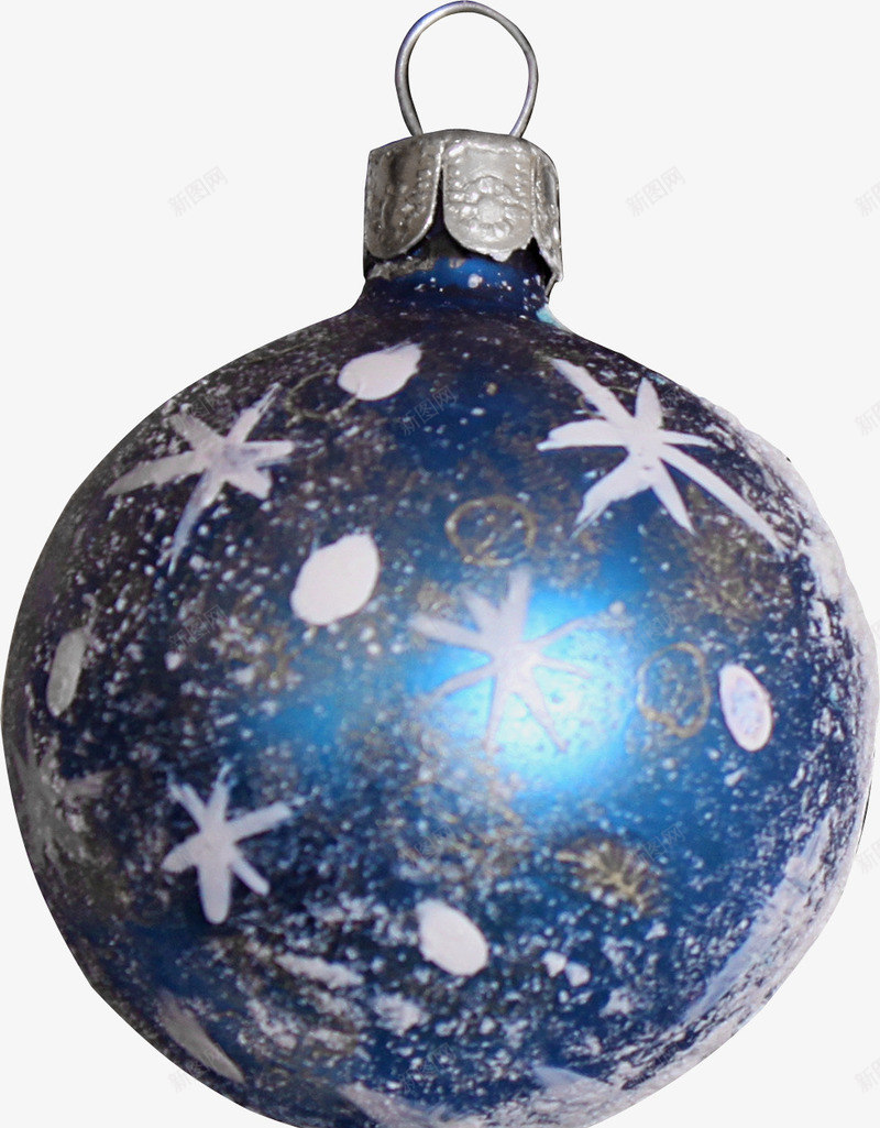 蓝色创意圣诞彩球png免抠素材_新图网 https://ixintu.com 创意彩球 圣诞彩球 蓝色彩球