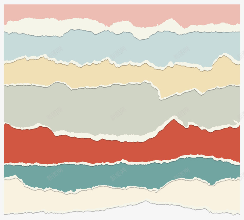 撕纸系列横幅png免抠素材_新图网 https://ixintu.com 免扣png 创意 彩色 撕纸 潮流 纸质背景