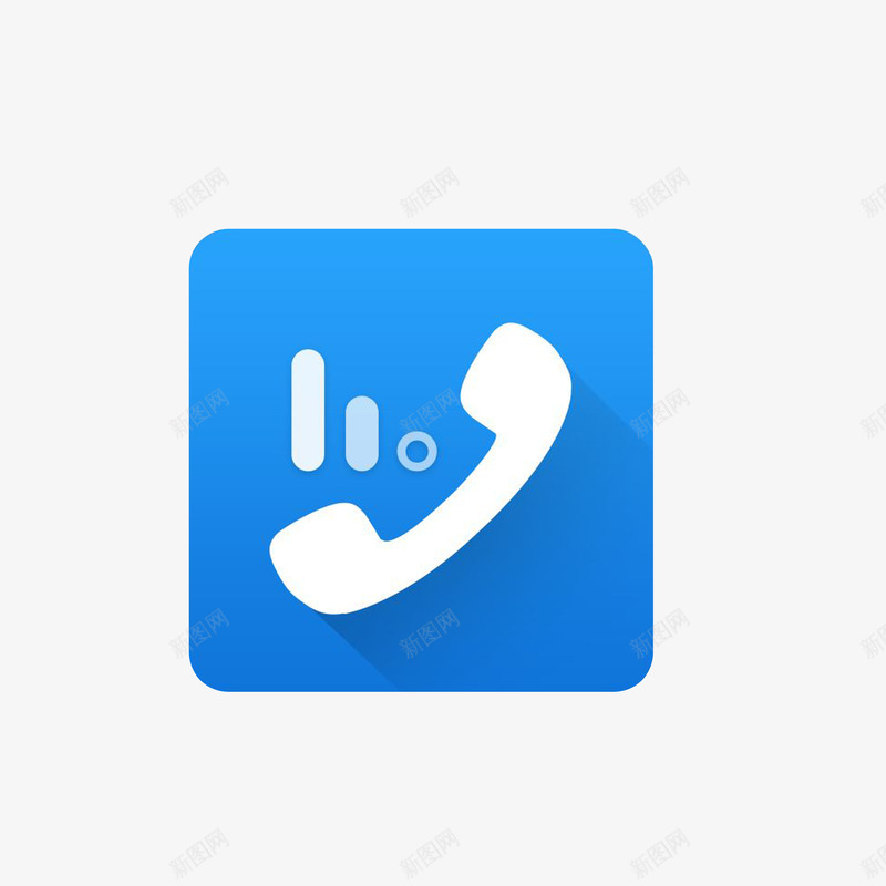 蓝色电话图标png_新图网 https://ixintu.com 手绘图标 电话微信 蓝色电话图标 蓝色白色