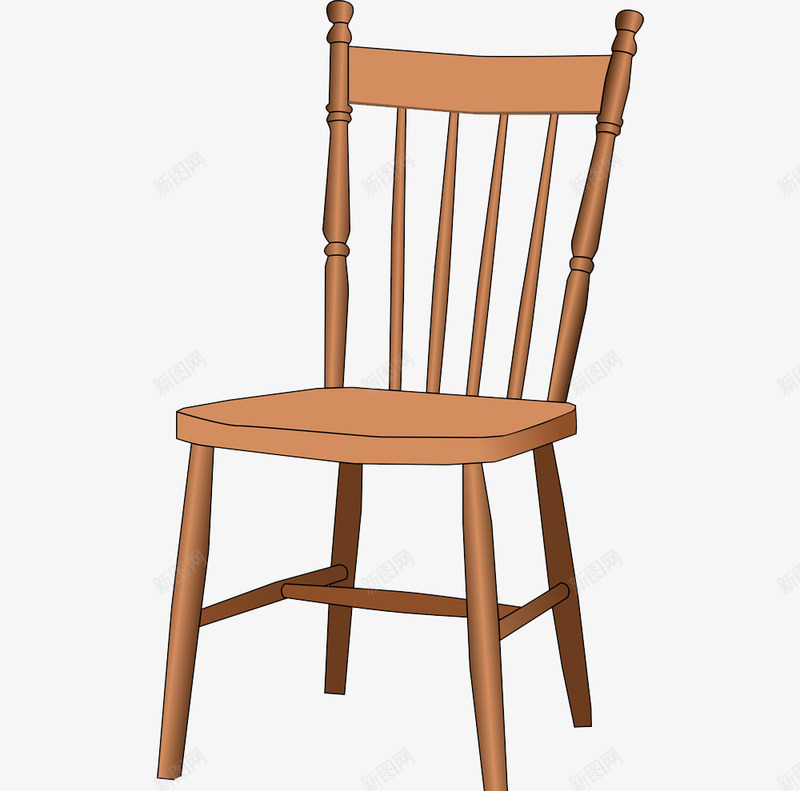 手绘椅子png免抠素材_新图网 https://ixintu.com 手绘画 棕色 椅子 矢量装饰 装饰
