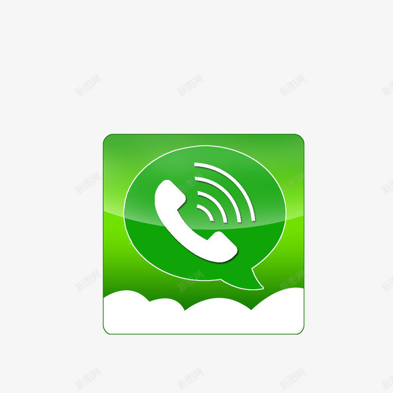 微信服务热线图标png_新图网 https://ixintu.com 微信服务热线 手绘图标 电话微信 绿色白色