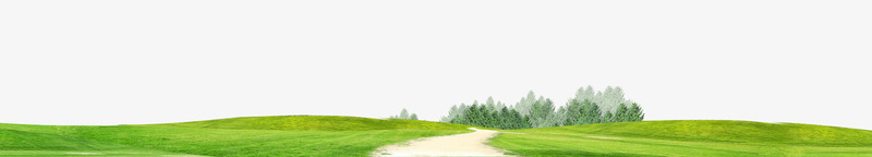 绿色草地小路装饰边框png免抠素材_新图网 https://ixintu.com 免抠PNG 小路 树木 绿色 草地 草坪 装饰 边框