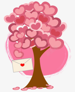爱情愿望树心形树木高清图片