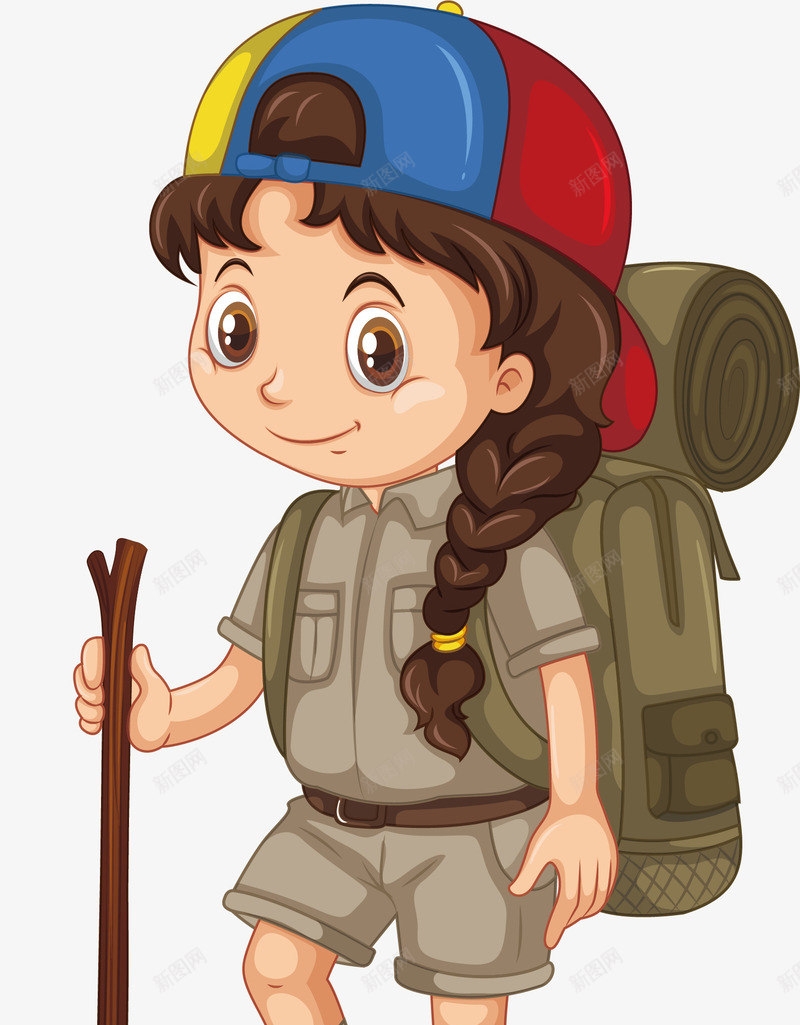 探险队勇敢的女孩png免抠素材_新图网 https://ixintu.com 勇敢女孩 可爱女孩 探险 探险女孩 探险队 矢量png