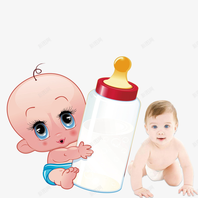 母婴用品大甩卖psd免抠素材_新图网 https://ixintu.com 售罄 商场年底促销 天猫 奶瓶 宝宝 母婴用品
