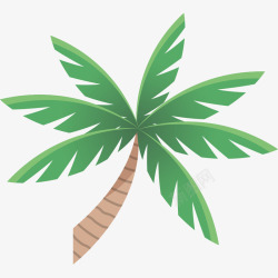 夏日椰子树插画矢量图素材