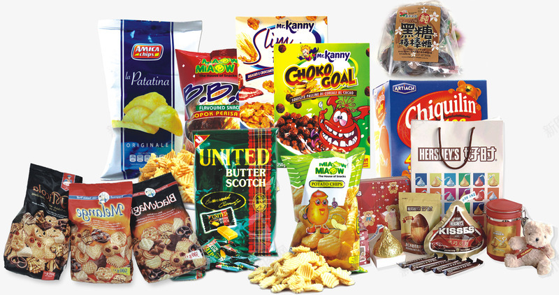 各种好吃的零食png免抠素材_新图网 https://ixintu.com 产品实物 巧克力 零食