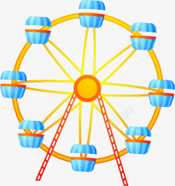 儿童节游乐场摩天轮素材