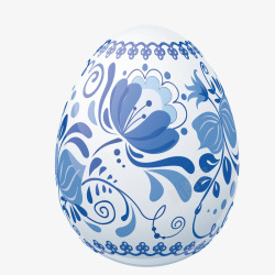 炫彩蛋创意复活节青花瓷鸡蛋高清图片