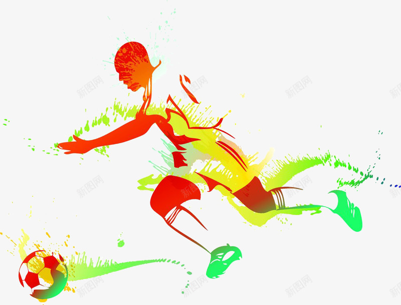 足球参赛艺术画png免抠素材_新图网 https://ixintu.com 健康 参赛 比赛 男孩 绘画 艺术 足球 运动