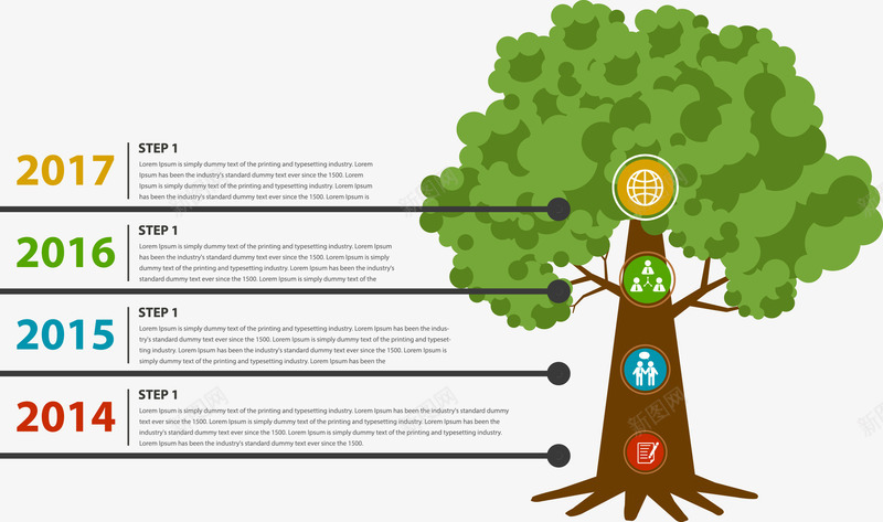 商务信息图表示意图png免抠素材_新图网 https://ixintu.com PPT 信息 商务 图表 多彩 树木 步骤 流程 示意图 统计 说明