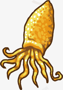 生物小章鱼黄色章鱼鱼类卡通恐怖章鱼高清图片