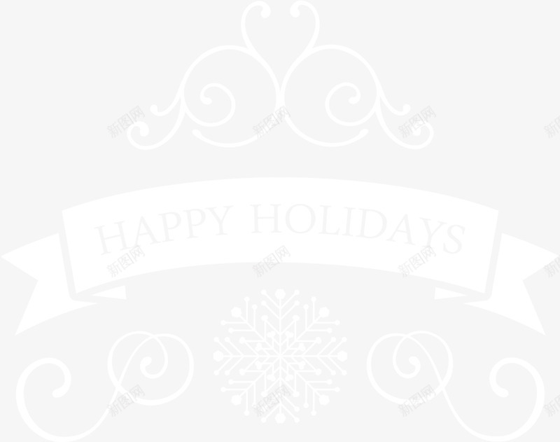 白色节日快乐标签png免抠素材_新图网 https://ixintu.com Happy holidays 白色标签 节日快乐 金融横幅