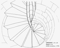手绘旋转楼梯素材