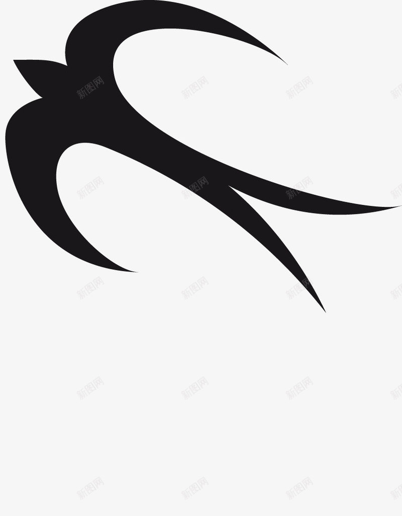 手绘燕子图标png_新图网 https://ixintu.com 卡通 手绘 燕子 飞翔 黑色 黑色燕子