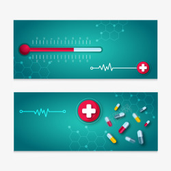 医疗横幅矢量图素材