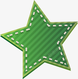 小清新绿色星星素材