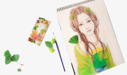 咸蛋彩绘DIY手机壳艺术手绘高清图片