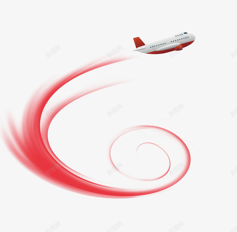 飞起飞翔路线红色免费png免抠素材_新图网 https://ixintu.com 免费 红色 路线 飞翔 飞起