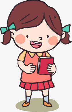 拿书的小孩素材